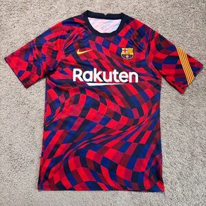 Nike FC Barcelona 2020-21 Pre-Match Training Shirt Men's Small Gaudi Whirlwind